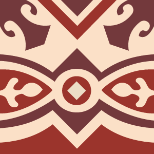Decorative border tile Belmonte Cenefa with leaves and foliage, diamonds and rhombi, bands and lines
